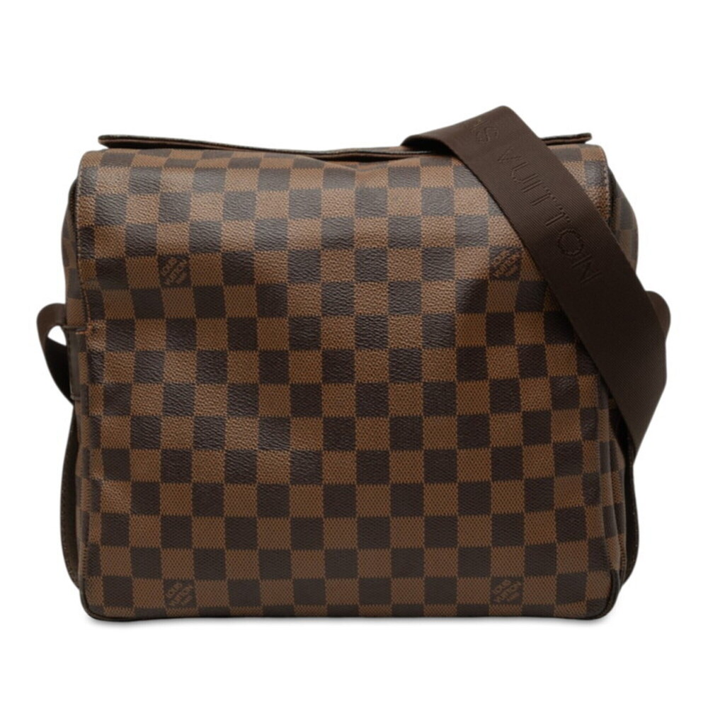 Louis Vuitton Damier Naviglio Crossbody Shoulder Bag N45255 Brown Leather Wom...